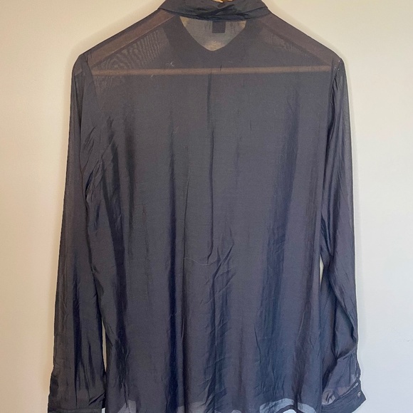 Black Sheer Sandra Angelozzi Blouse - Size medium - Picture 2 of 4